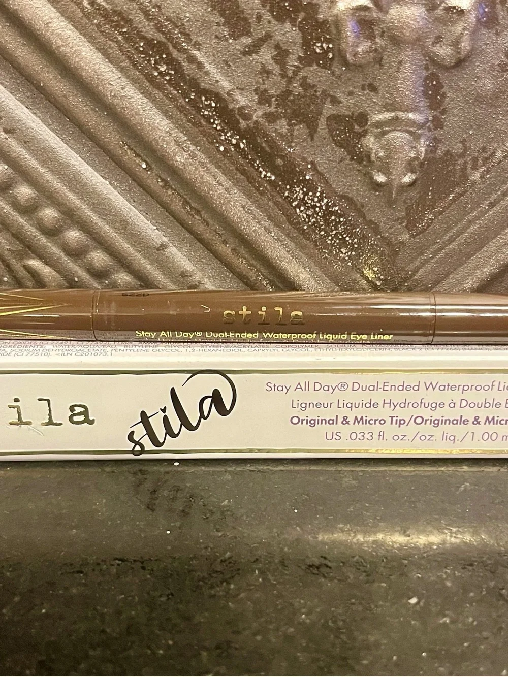 Stila Dual-Ended Waterproof Liquid Eyeliner - Dark Brown